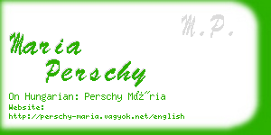 maria perschy business card